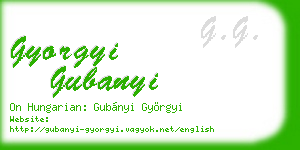 gyorgyi gubanyi business card